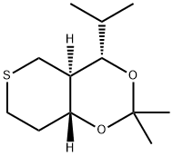 4H,5H-Thiopyrano[4,3-d]-1,3-dioxin,tetrahydro-2,2-dimethyl-4-(1-methylethyl)-,(4S,4aR,8aR)-(9CI) 구조식 이미지