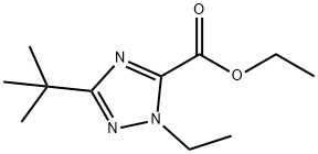 1H-1,2,4-Triazole-5-carboxylicacid,3-(1,1-dimethylethyl)-1-ethyl-,ethylester(9CI) Structure