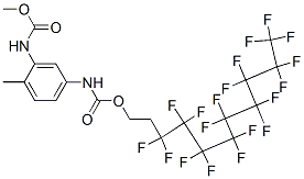 2-Methoxycarbonylamino-4-[(3,3,4,4,5,5,6,6,7,7,8,8,9,9,10,10,11,11,11-nonadecafluoroundecyl)oxycarbonylamino]toluene Structure