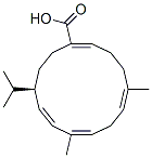 (1Z,5E,8Z,10E,12R)-5,9-Dimethyl-12-isopropyl-1,5,8,10-cyclotetradecatetrene-1-carboxylic acid Structure