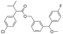 (3-((4-Fluorophenyl)methoxymethyl)phenyl)methyl 4-Chloro-alpha-(1-meth ylethyl)benzeneacetate 구조식 이미지