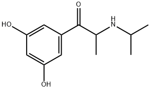 1-Propanone, 1-(3,5-dihydroxyphenyl)-2-[(1-methylethyl)amino]- (9CI) 구조식 이미지