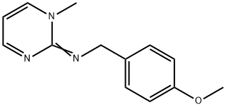 Benzenemethanamine, 4-methoxy-N-(1-methyl-2(1H)-pyrimidinylidene)- (9CI) Structure