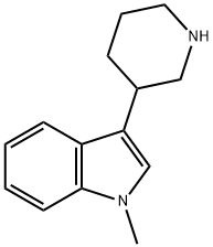 1H-Indole,1-methyl-3-(3-piperidinyl)-(9CI) Structure