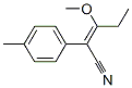Benzeneacetonitrile, alpha-(1-methoxypropylidene)-4-methyl- (9CI) Structure