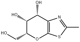 5H-Pyrano[3,2-d]thiazole-6,7-diol, 6,7-dihydro-5-(hydroxymethyl)-2-methyl-, (5R,6R,7R)- (9CI) 구조식 이미지