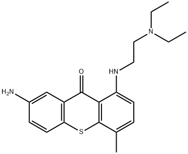 9H-Thioxanthen-9-one, 7-amino-1-[[2-(diethylamino)ethyl]amino]-4-methy l- 구조식 이미지