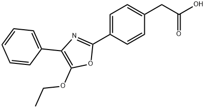 2-[4-(5-ethoxy-4-phenyl-1,3-oxazol-2-yl)phenyl]acetic acid 구조식 이미지