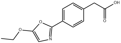 Benzeneacetic acid, 4-(5-ethoxy-2-oxazolyl)- Structure