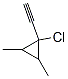 Cyclopropane, 1-chloro-1-ethynyl-2,3-dimethyl- (9CI) Structure