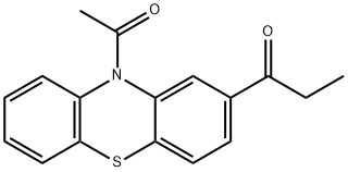10-acetyl-2-propionyl-10H-phenothiazine 구조식 이미지