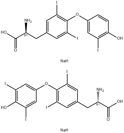 (2S)-2-amino-3-[4-(4-hydroxy-3-iodo-phenoxy)-3,5-diiodo-phenyl]propanoate 구조식 이미지