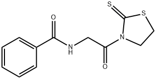 N-[2-Oxo-2-(2-thioxo-3-thiazolidinyl)ethyl]benzamide  구조식 이미지