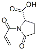 5-옥소-1-(1-옥소알릴)-L-프롤린 구조식 이미지