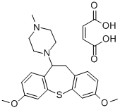 1-(10,11-Dihydro-3,7-dimethoxydibenzo(b,f)thiepin-10-yl)-4-methylpiper azine maleate 구조식 이미지
