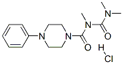 N-(dimethylcarbamoyl)-N-methyl-4-phenyl-piperazine-1-carboxamide hydro chloride 구조식 이미지