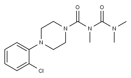 1-(2-Chlorophenyl)-4-(2,4,4-trimethylallophanoyl)piperazine 구조식 이미지