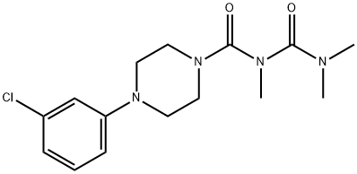 1-(3-Chlorophenyl)-4-(2,4,4-trimethylallophanoyl)piperazine 구조식 이미지