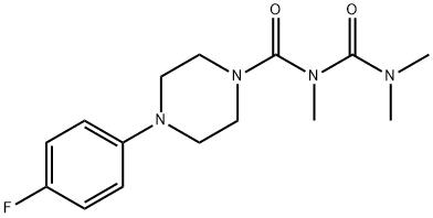 1-(p-Fluorophenyl)-4-(2,4,4-trimethylallophanoyl)piperazine 구조식 이미지
