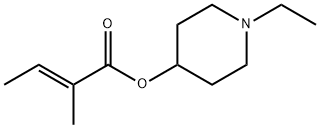 2-Butenoicacid,2-methyl-,1-ethyl-4-piperidinylester,(2E)-(9CI) Structure