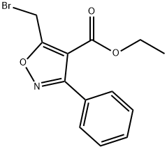 4-이속사졸카르복실산,5-(브로모메틸)-3-페닐-,에틸에스테르(9CI) 구조식 이미지