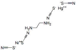 ethane-1,2-diamine, mercury(+2) cation, nickel(+2) cation, tetrathiocy anate 구조식 이미지