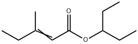 2-Pentenoic acid, 3-Methyl-, 1-ethylpropyl ester Structure