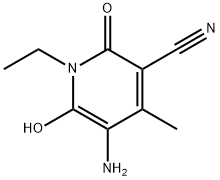 3-Pyridinecarbonitrile,  5-amino-1-ethyl-1,2-dihydro-6-hydroxy-4-methyl-2-oxo- Structure