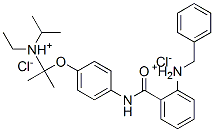 2-[4-[(benzylazaniumylidene-phenyl-methyl)amino]phenoxy]ethyl-dipropan -2-yl-azanium dichloride Structure