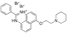 (anilino-phenyl-methylidene)-[4-[2-(3,4,5,6-tetrahydro-2H-pyridin-1-yl )ethoxy]phenyl]azanium dibromide 구조식 이미지