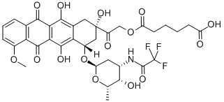 N-trifluoroacetyladriamycin-14-O-hemiadipate Structure