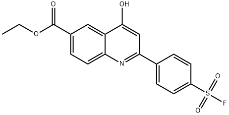 ETHYL 2-(4-FLUOROSULFONYLPHENYL)-4-HYDROXY-6-QUINOLINECARBOXYLATE 구조식 이미지