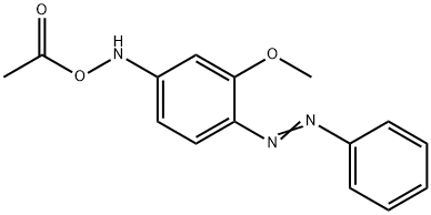 Benzenamine, N-(acetyloxy)-3-methoxy-4-(phenylazo)- 구조식 이미지