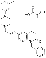 1-Benzyl-6-(3-(4-(3-methylphenyl)-1-piperazinyl)-1-propenyl)-3,4-dihyd rocarbostyril oxalate 구조식 이미지