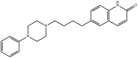 2(1H)-Quinolinone, 6-(4-(4-phenyl-1-piperazinyl)butyl)- Structure