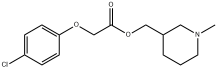 (p-클로로페녹시)아세트산(1-메틸-3-피페리딜)메틸에스테르염산염 구조식 이미지