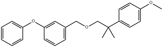 1-[[2-(4-methoxyphenyl)-2-methyl-propoxy]methyl]-3-phenoxy-benzene 구조식 이미지