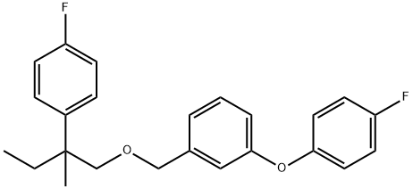 1-(4-Fluorophenoxy)-3-((2-(4-fluorophenyl)-2-methylbutoxy)methyl)benze ne Structure