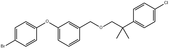 3-(4-Bromophenoxy)benzyl 2-(4-chlorophenyl)-2-methylpropyl ether 구조식 이미지
