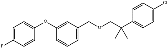 1-((2-(4-Chlorophenyl)-2-methylpropoxy)methyl)-3-(4-fluorophenoxy)benz ene 구조식 이미지