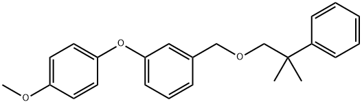 Benzene, 1-(4-methoxyphenoxy)-3-((2-phenyl-2-methylpropoxy)methyl)- Structure
