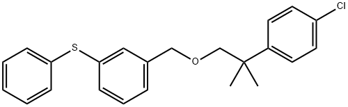 1-((2-(4-Chlorophenyl)-2-methylpropoxy)methyl)-3-(phenylthio)benzene 구조식 이미지