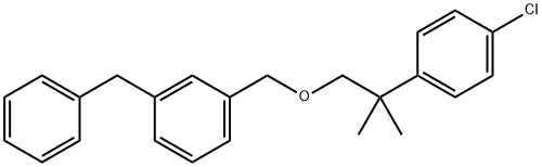 1-[1-[(3-benzylphenyl)methoxy]-2-methyl-propan-2-yl]-4-chloro-benzene 구조식 이미지