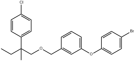 3-(4-Bromophenoxy)benzyl 2-(4-chlorophenyl)-2-ethylpropyl ether 구조식 이미지