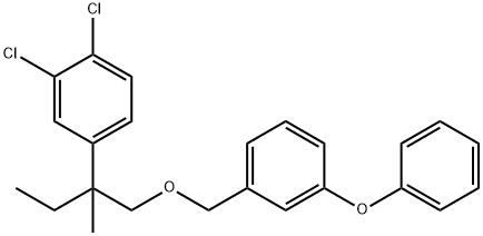 1,2-dichloro-4-[2-methyl-1-[(3-phenoxyphenyl)methoxy]butan-2-yl]benzen e Structure