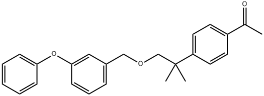 Ethanone, 1-(4-(1,1-dimethyl-2-((3-phenoxyphenyl)methoxy)ethyl)phenyl) - Structure