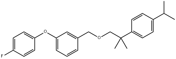 1-(4-Fluorophenoxy)-3-((2-(4-(1-methylethyl)phenyl)-2-methylpropoxy)me thyl)benzene Structure