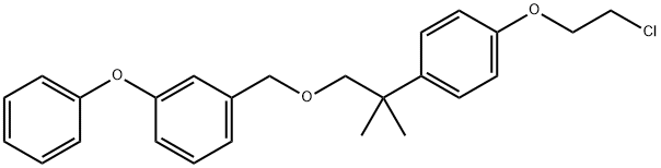 1-((2-(4-(2-Chloroethoxy)phenyl)-2-methylpropoxy)methyl)-3-phenoxybenz ene 구조식 이미지