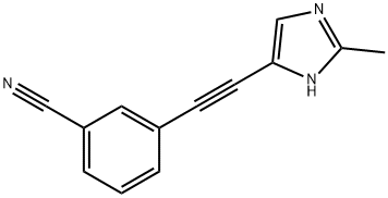 Benzonitrile, 3-[(2-methyl-1H-imidazol-4-yl)ethynyl]- (9CI) Structure