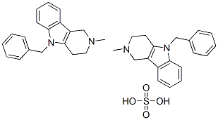 bis[5-benzyl-2,3,4,5-tetrahydro-2-methyl-1H-pyrido[4,3-b]indole] sulphate 구조식 이미지